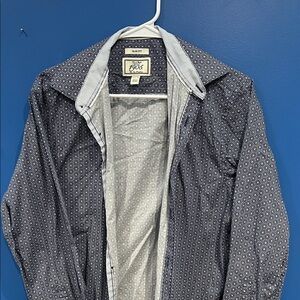 Jos. A. Bank Navy Patterned Dress Shirt